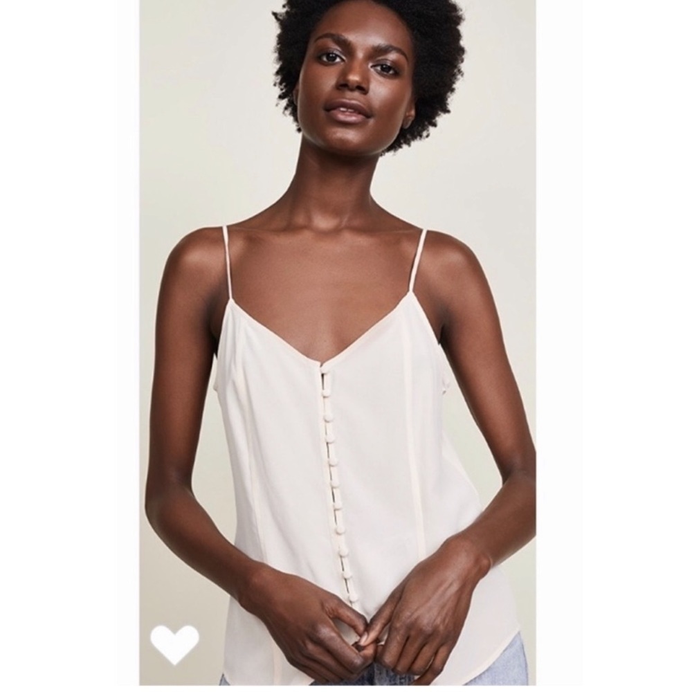 L’Agence Emiliana Silk Cami in Light Peach.